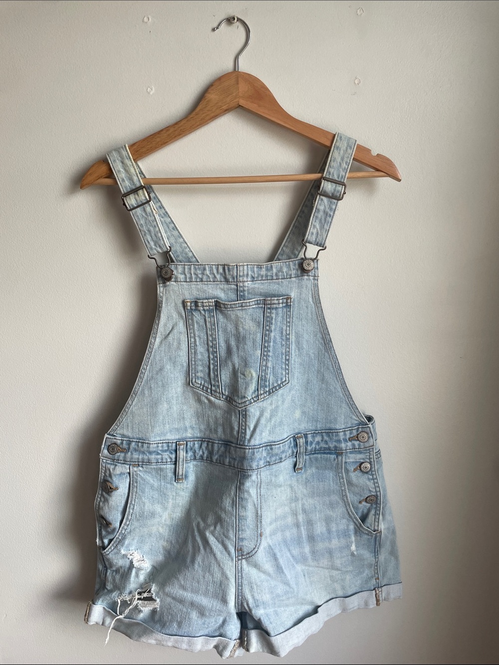 Old Navy Light Blue Denim Short Overalls